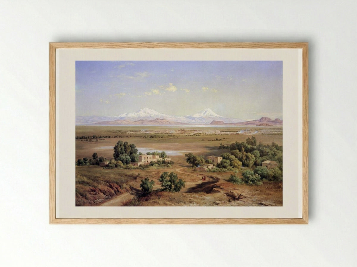 Valle de México desde el Tapeyac - José María Velasco - Framed Print Wood