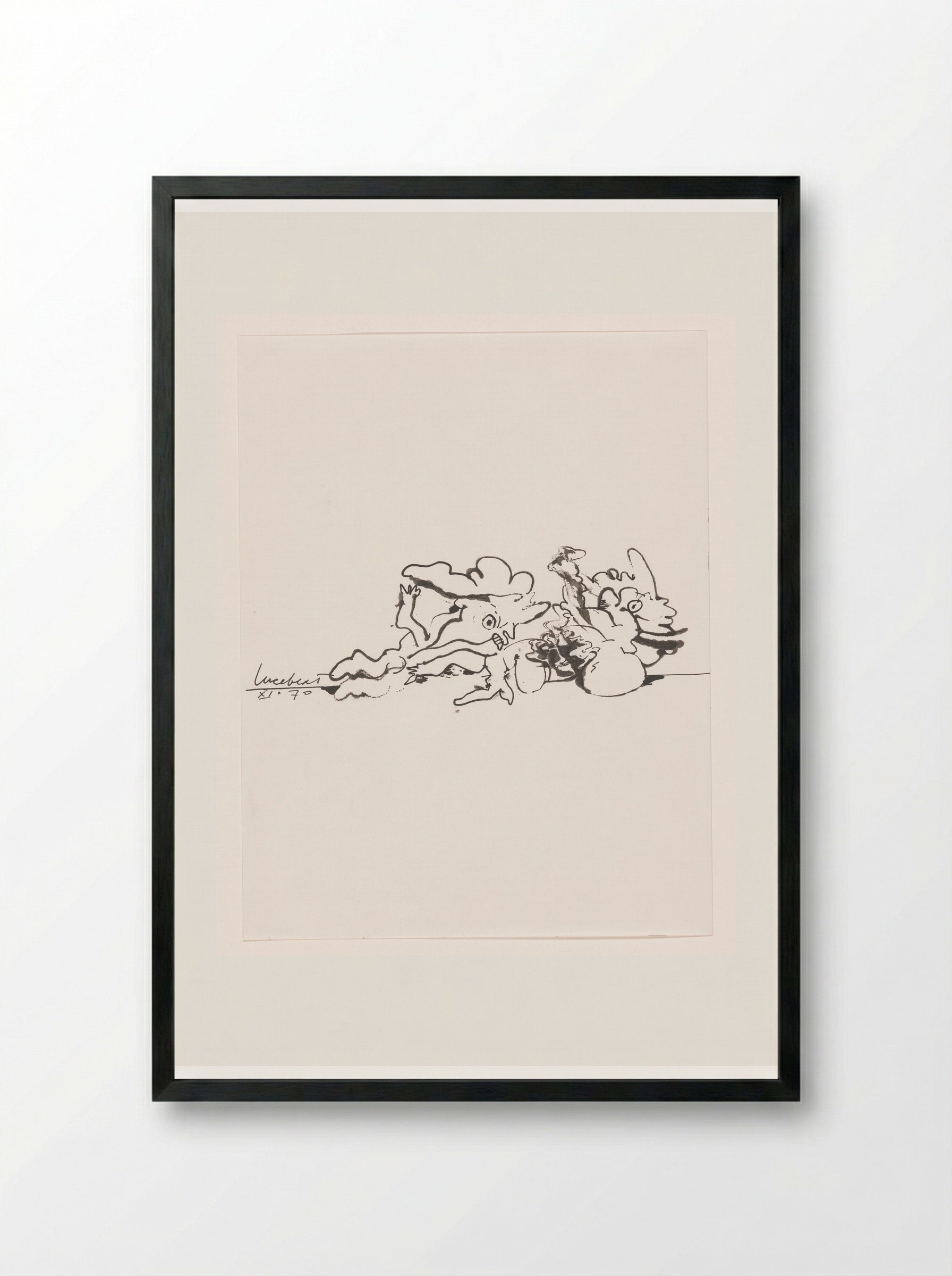 Vallende figuren - Lucebert - Framed Print Black