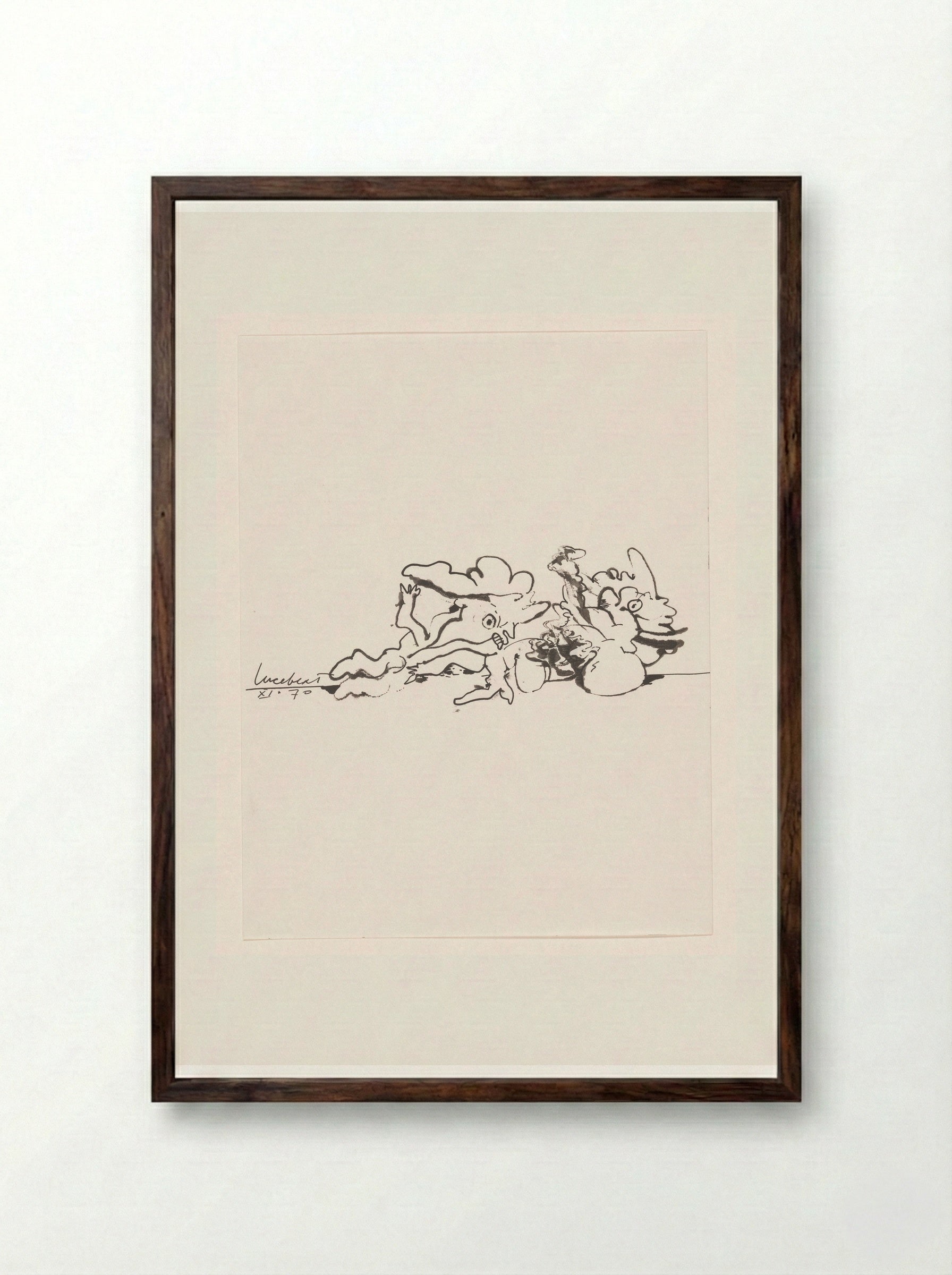 Vallende figuren - Lucebert - Framed Print Dark Wood
