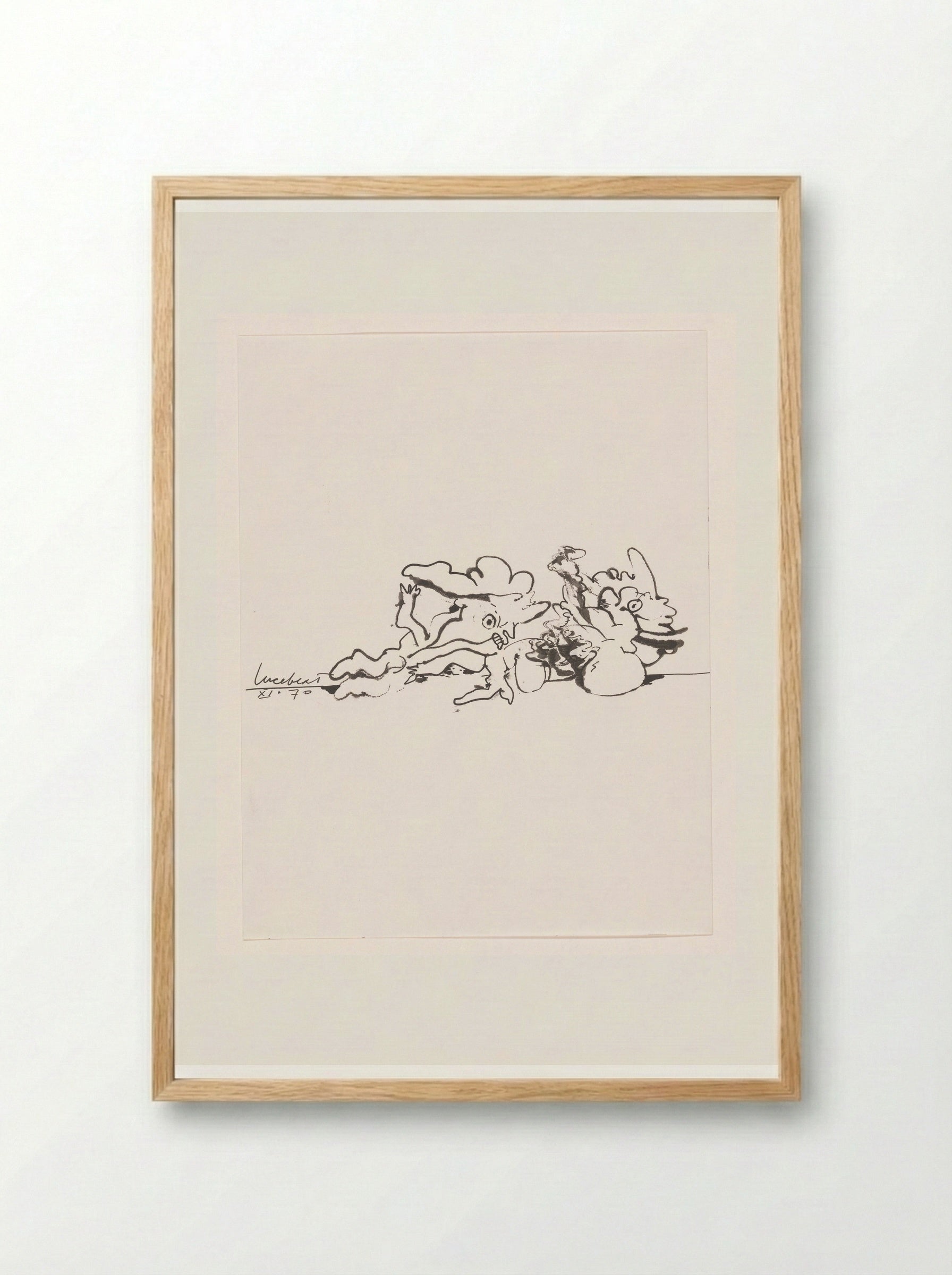 Vallende figuren - Lucebert - Framed Print Wood