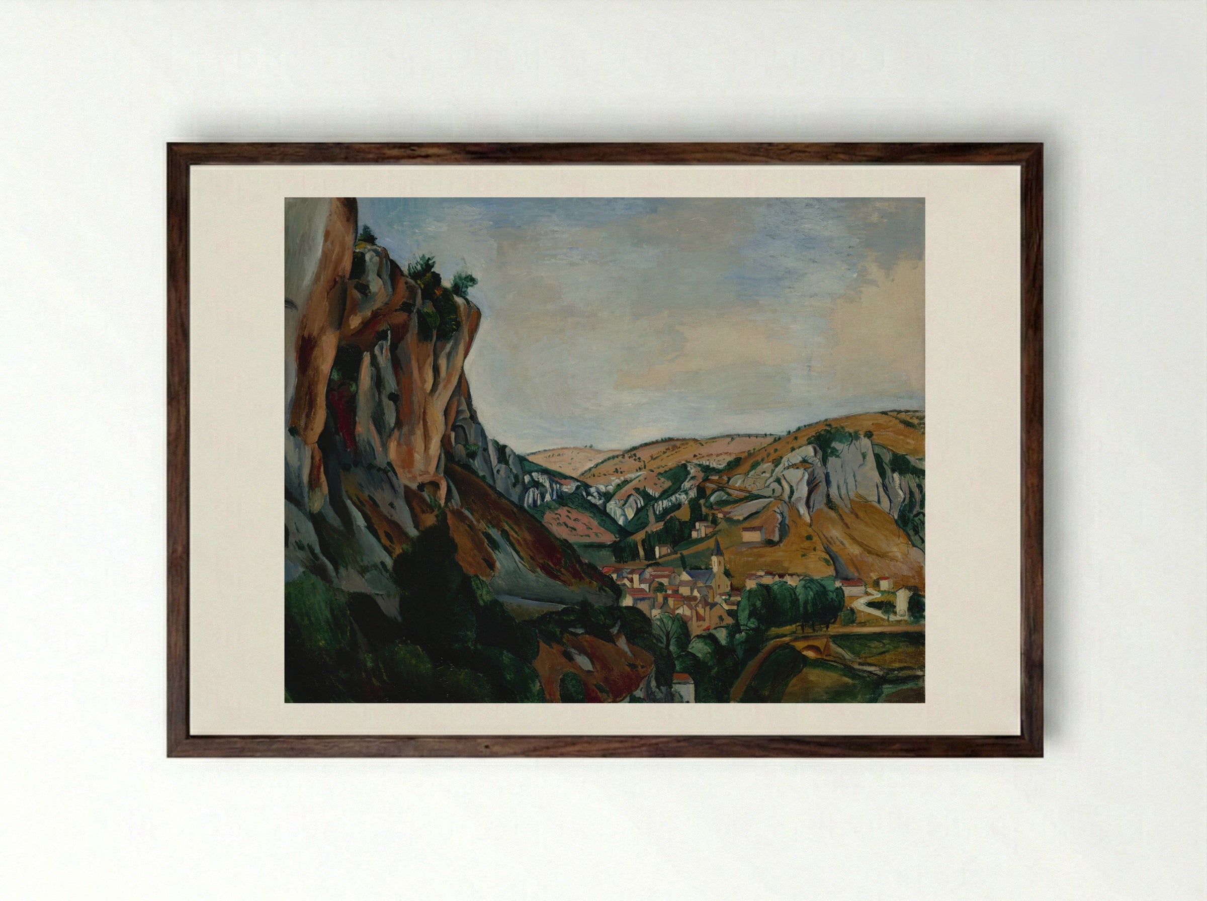 Valley of the Lot at Vers - André Derain - Framed Print Dark Wood