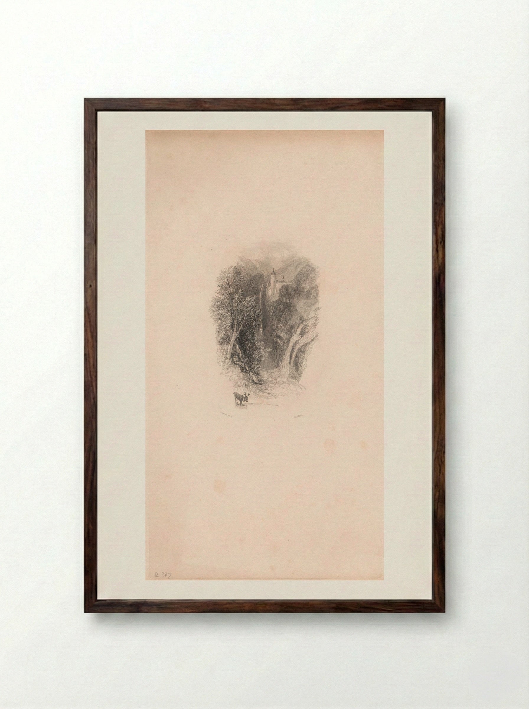 Valombré - Edward Goodall - Framed Print Dark Wood