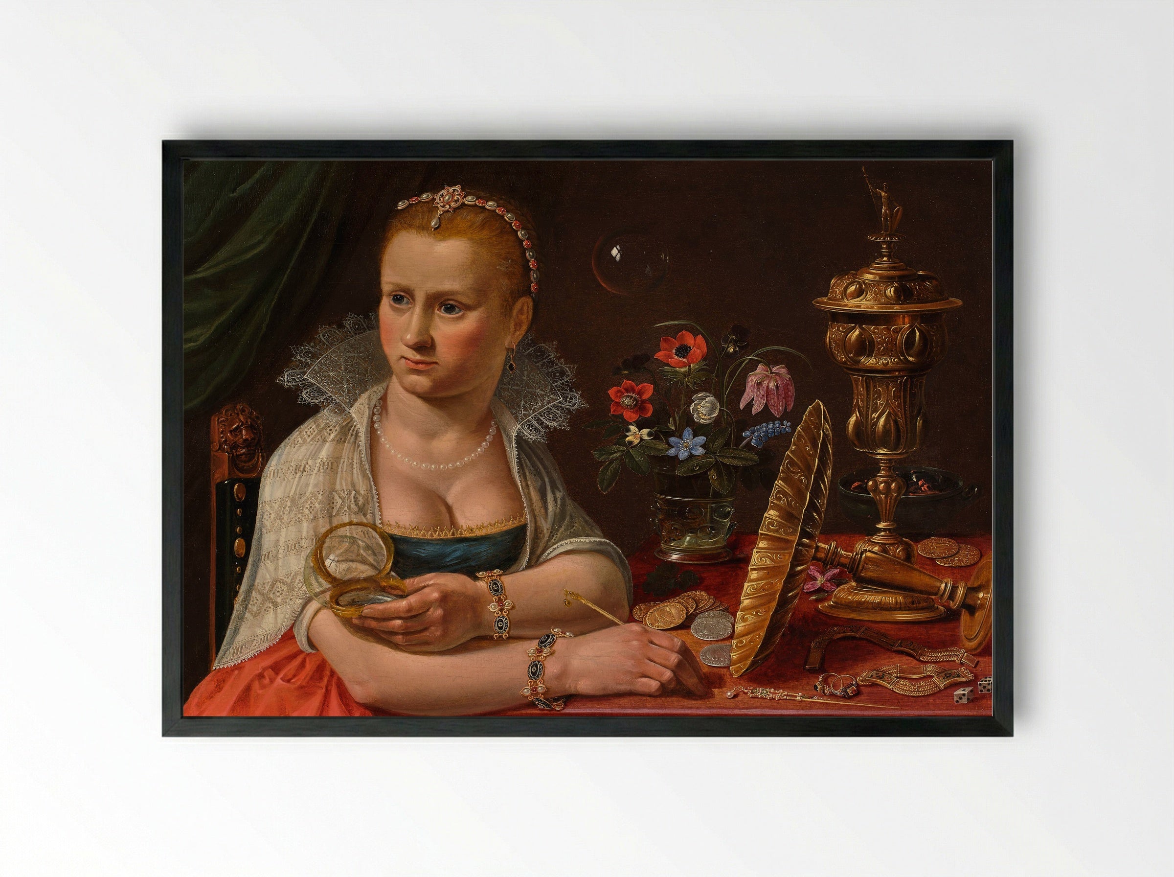 Vanitas - Clara Peeters - Framed Print Black