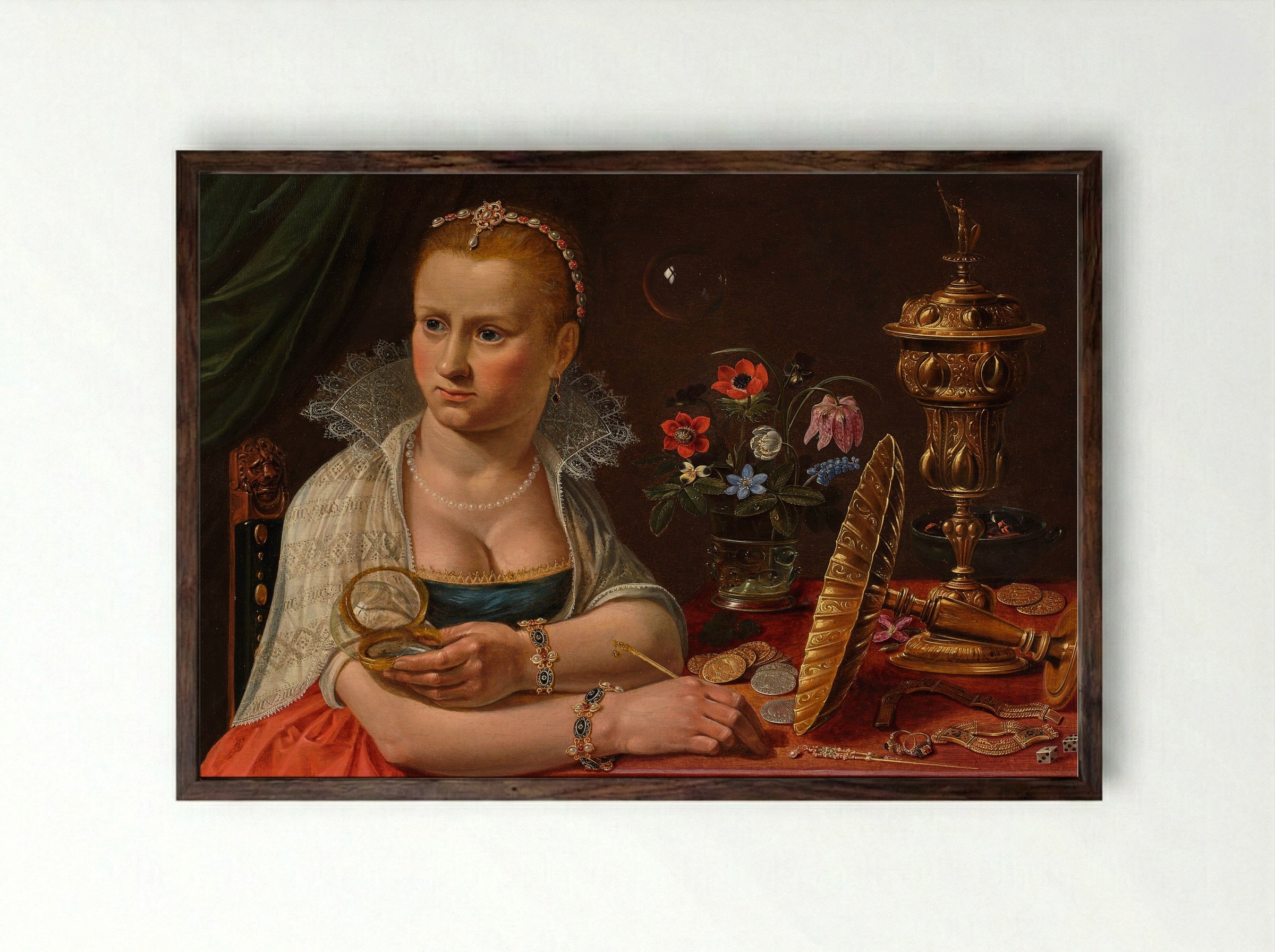 Vanitas - Clara Peeters - Framed Print Dark Wood
