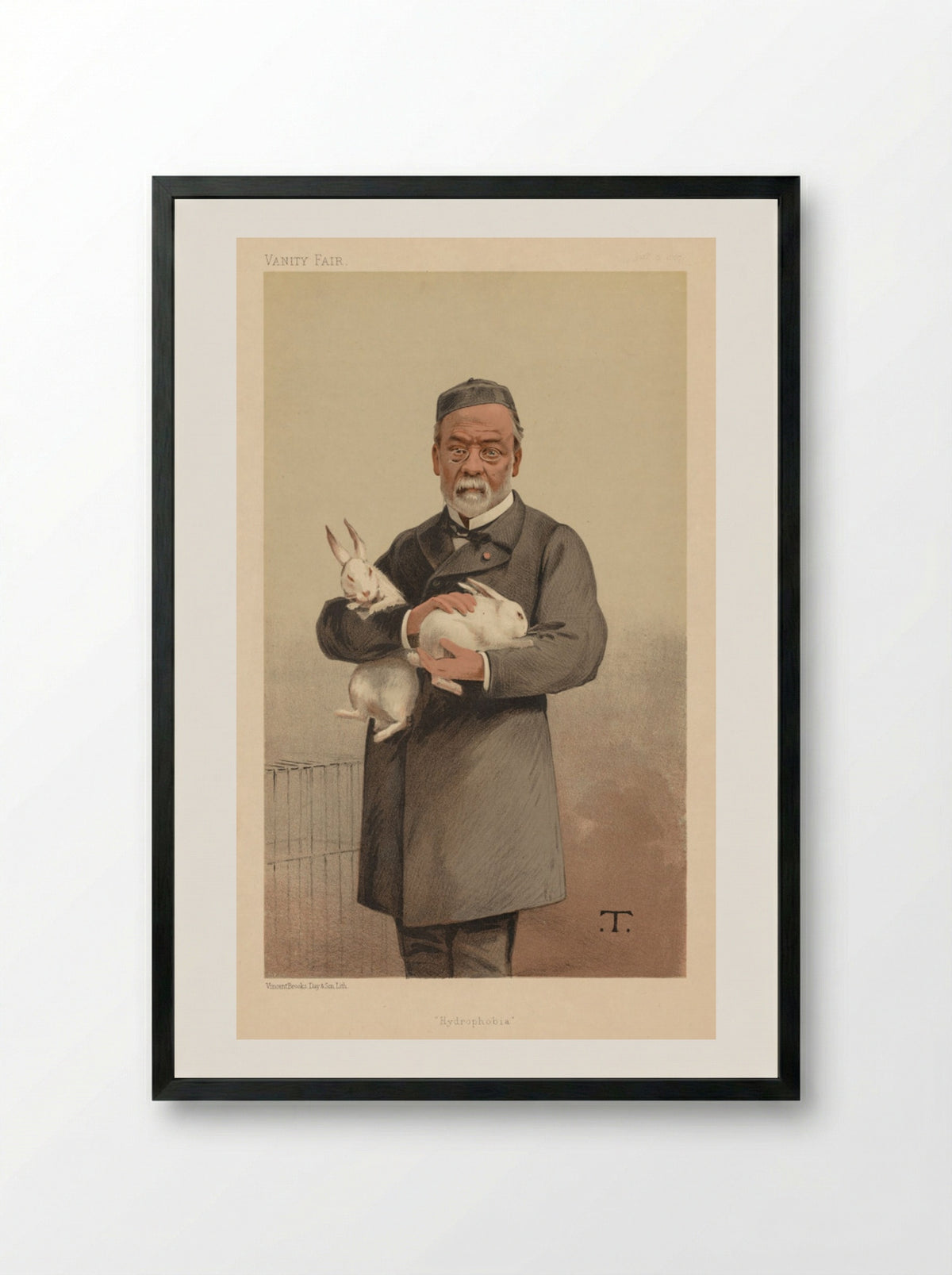 Vanity Fair: Hydrophobia - Théobald Chartran - Framed Print Black