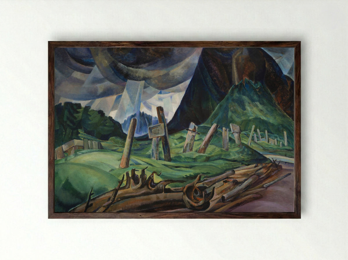 Vanquished - Emily Carr - Framed Print Dark Wood