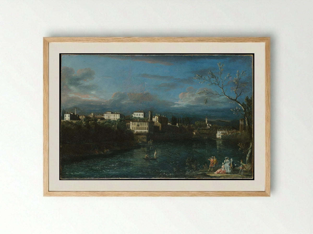 Vaprio d'Adda - Bernardo Bellotto - Framed Print Wood
