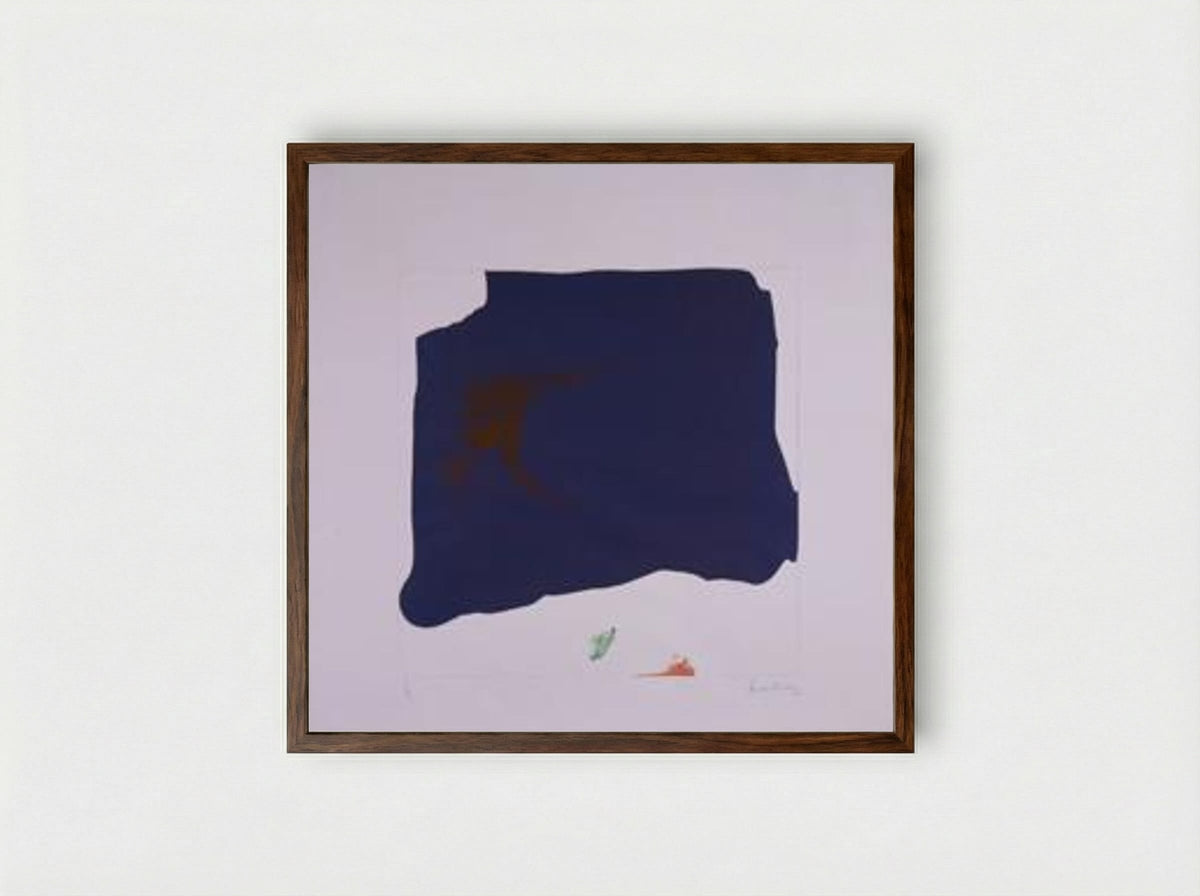 Variation II on Mauve Corner - Helen Frankenthaler - Framed Print Dark Wood