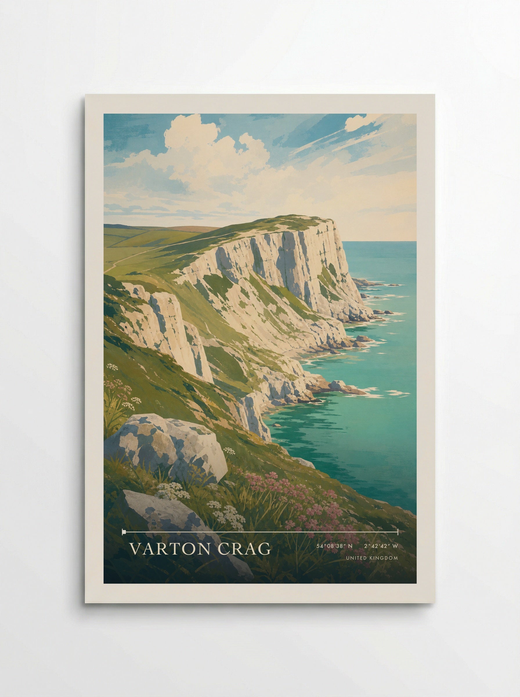 Varton Crag United Kingdom Travel Poster - Poster