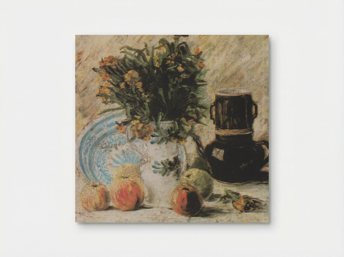 Vase with Flowers, Coffeepot and Fruit - Vincent van Gogh - Poster