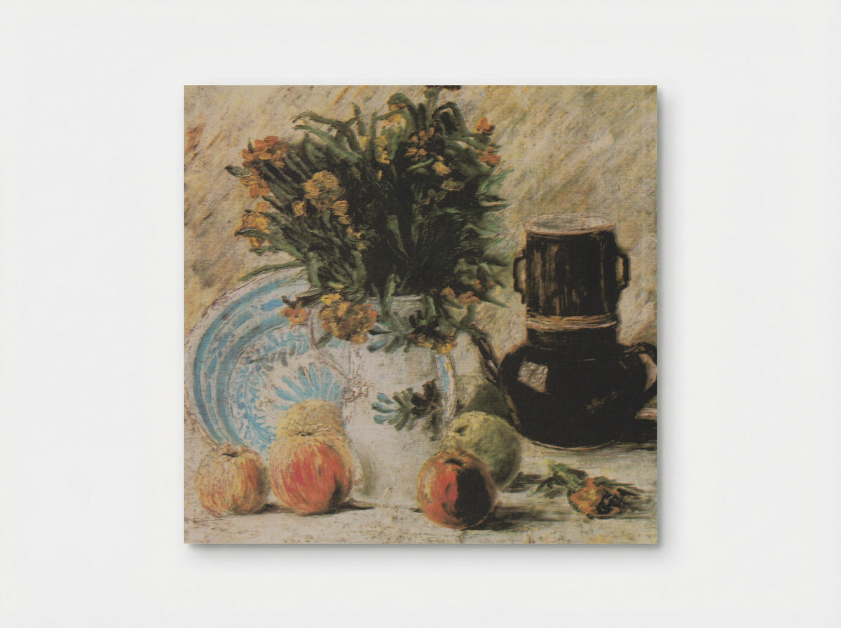Vase with Flowers, Coffeepot and Fruit - Vincent van Gogh - Poster