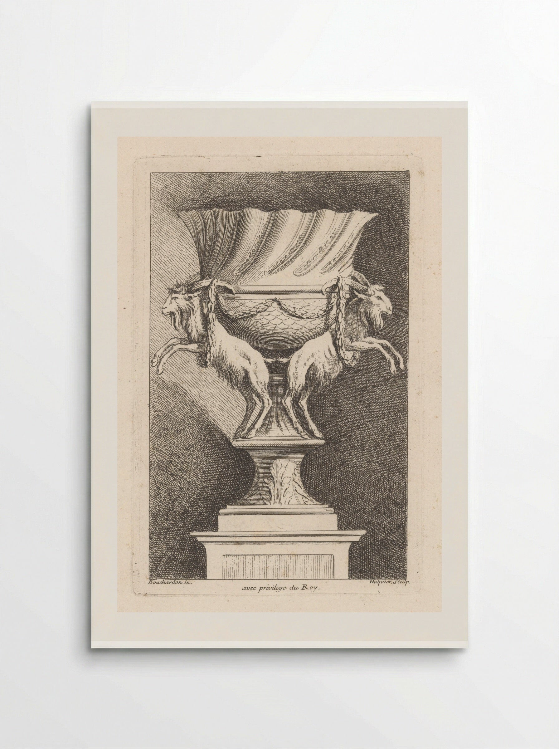 Vase with Goats - Gabriel Huquier - Poster