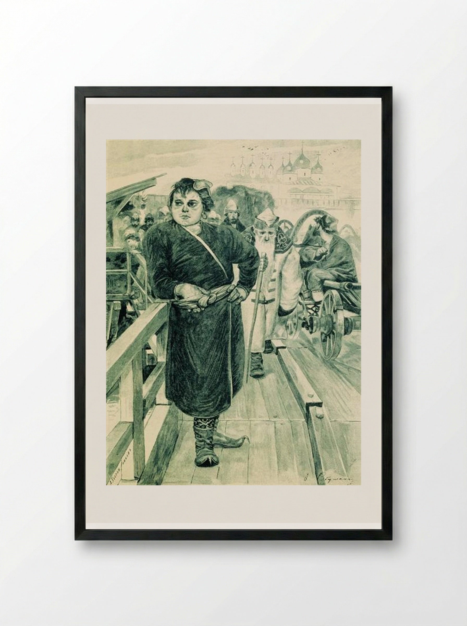 Vasily Buslaev - Andrei Ryabushkin - Framed Print Black