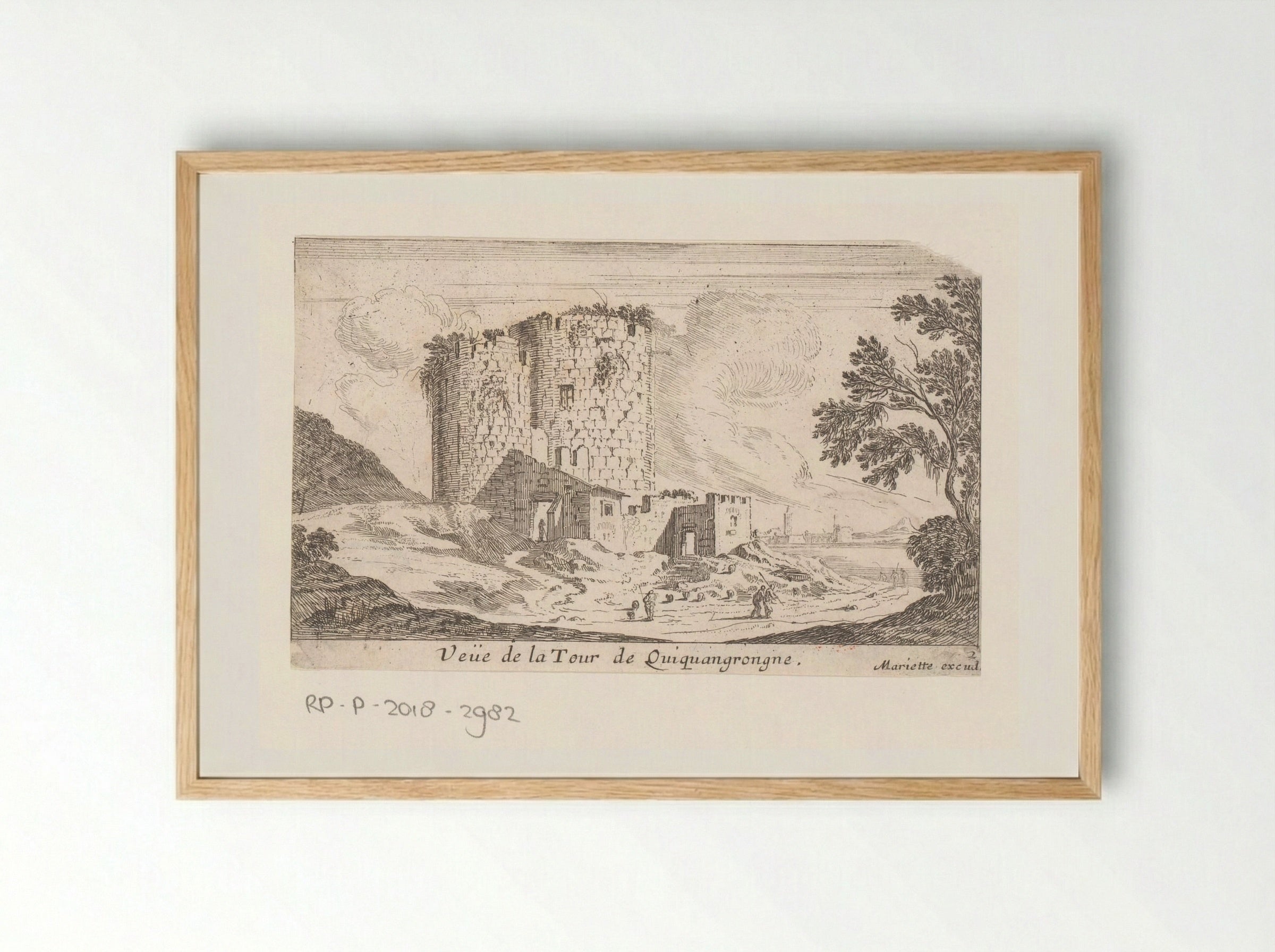 Veüe de la Tour de Quiquangrongne - Israël Silvestre - Framed Print Wood