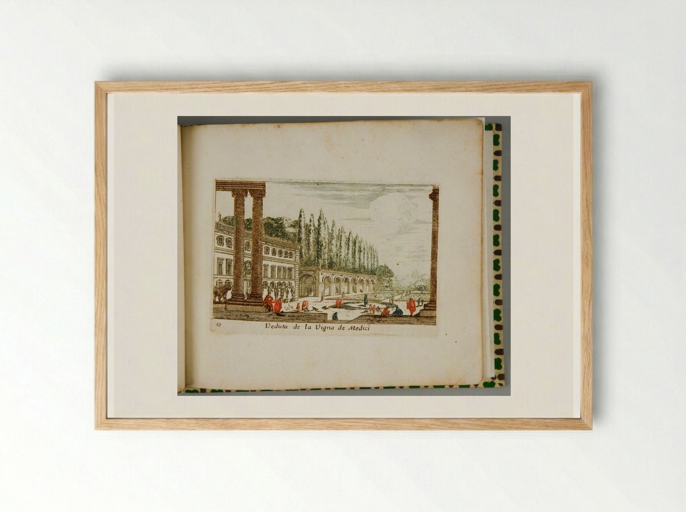 Veduta de la Vigna de Medici - Abraham Bloteling - Framed Print Wood
