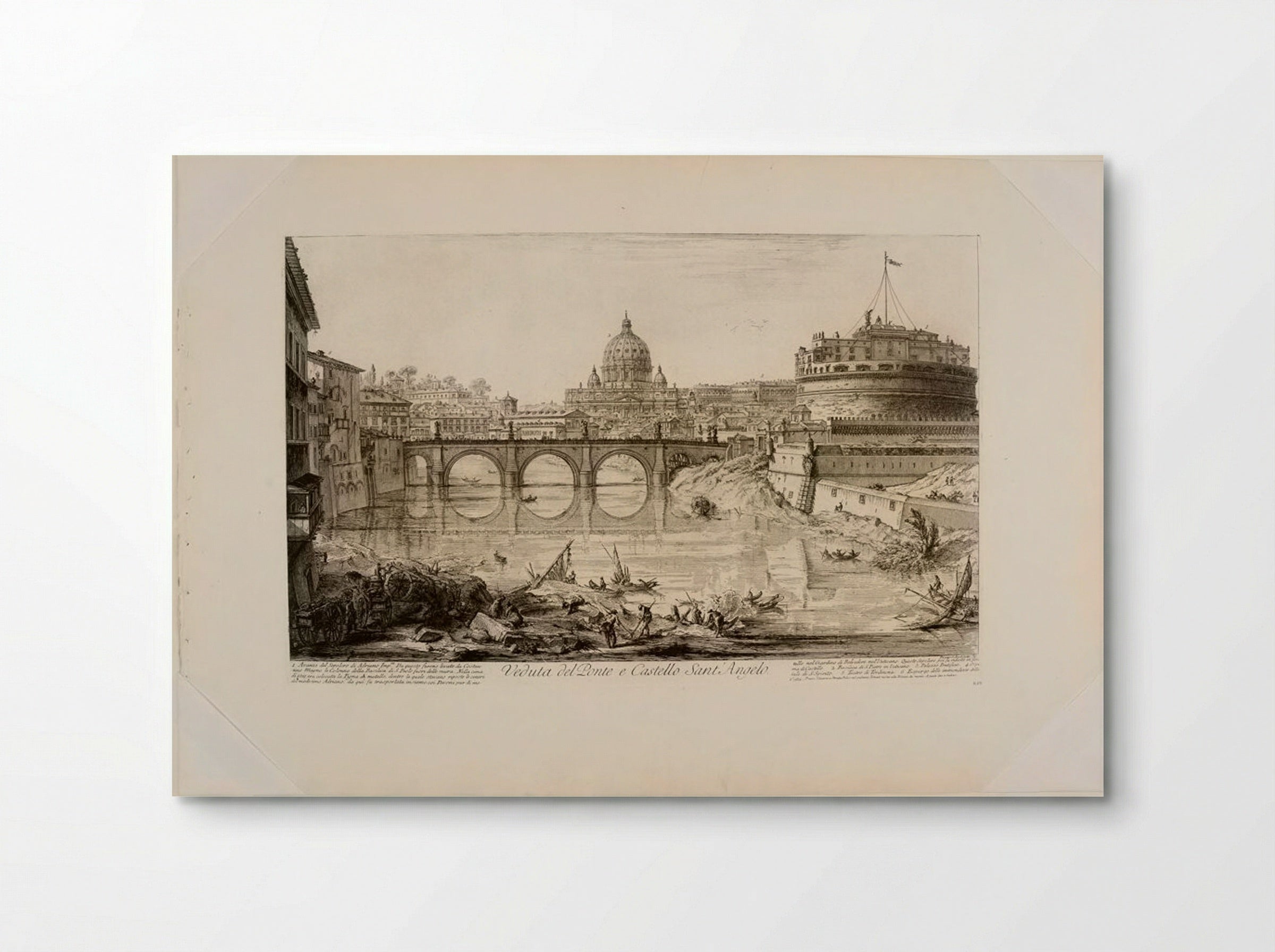 Veduta del Ponte e Castello Sant' Angelo - Giovanni Battista Piranesi - Poster