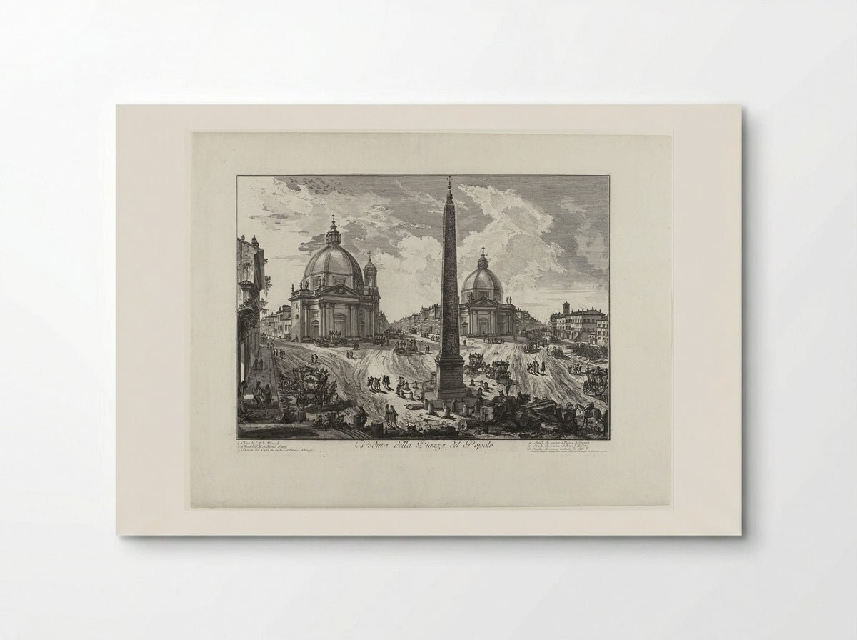 Veduta della Piazza del Popolo - Giovanni Battista Piranesi - Poster