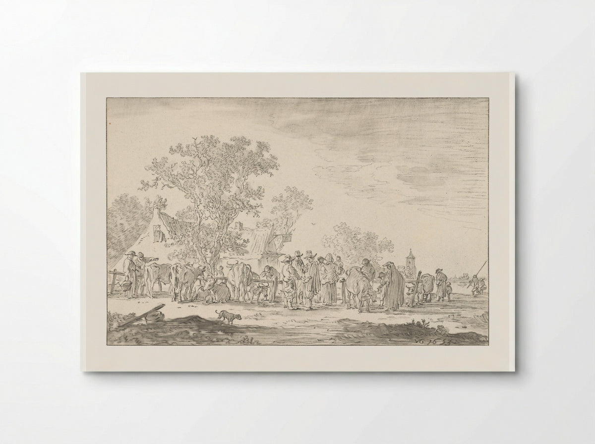 Veemarkt (Cattle Market) - Cornelis Ploos van Amstel - Poster
