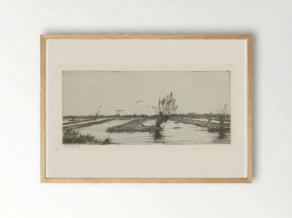 Veenplas - Jacobus Ludovicus Cornet - Framed Print Wood