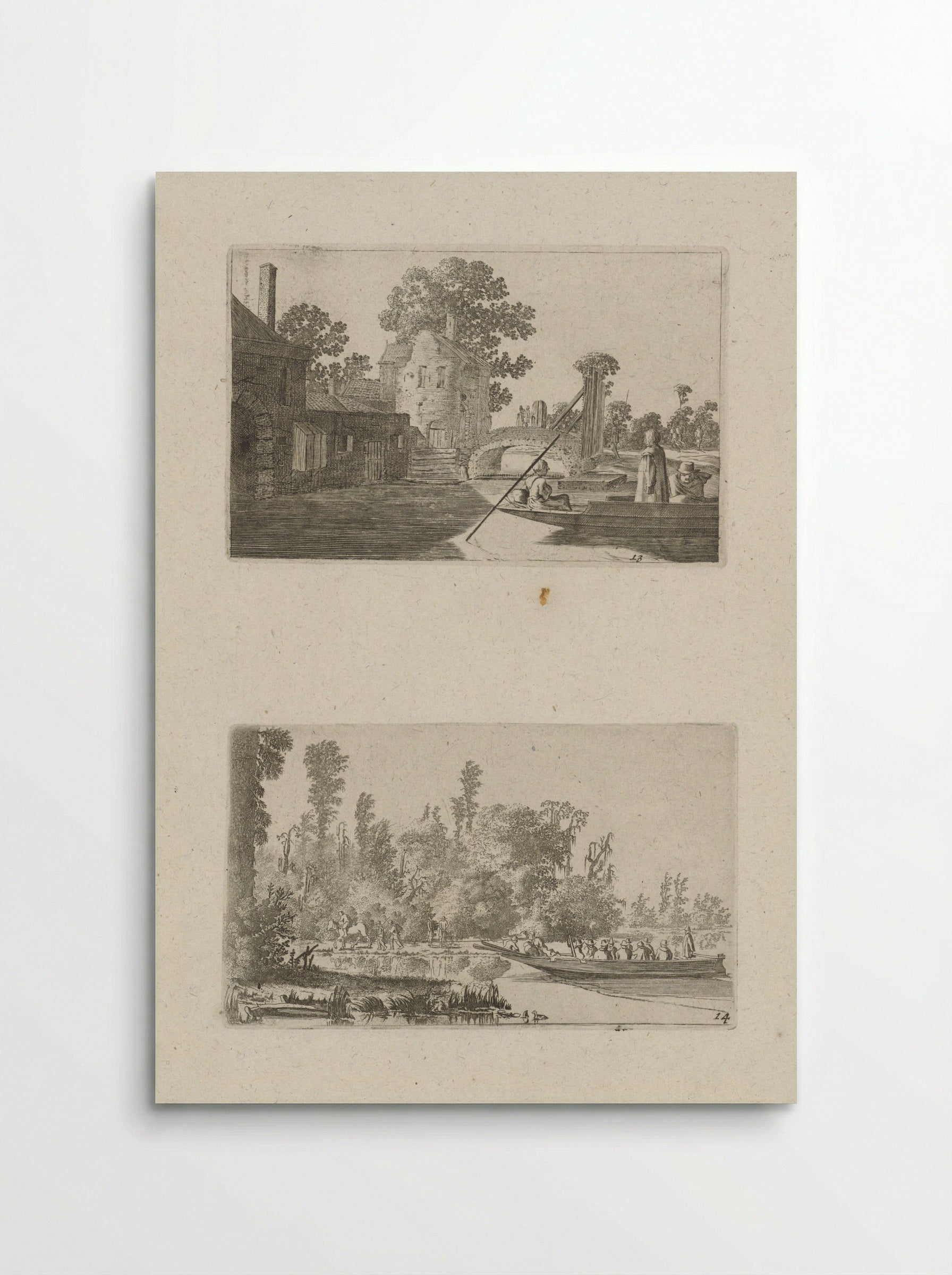 Veerboot bij een stadspoort - Gillis van Scheyndel (I) - Poster