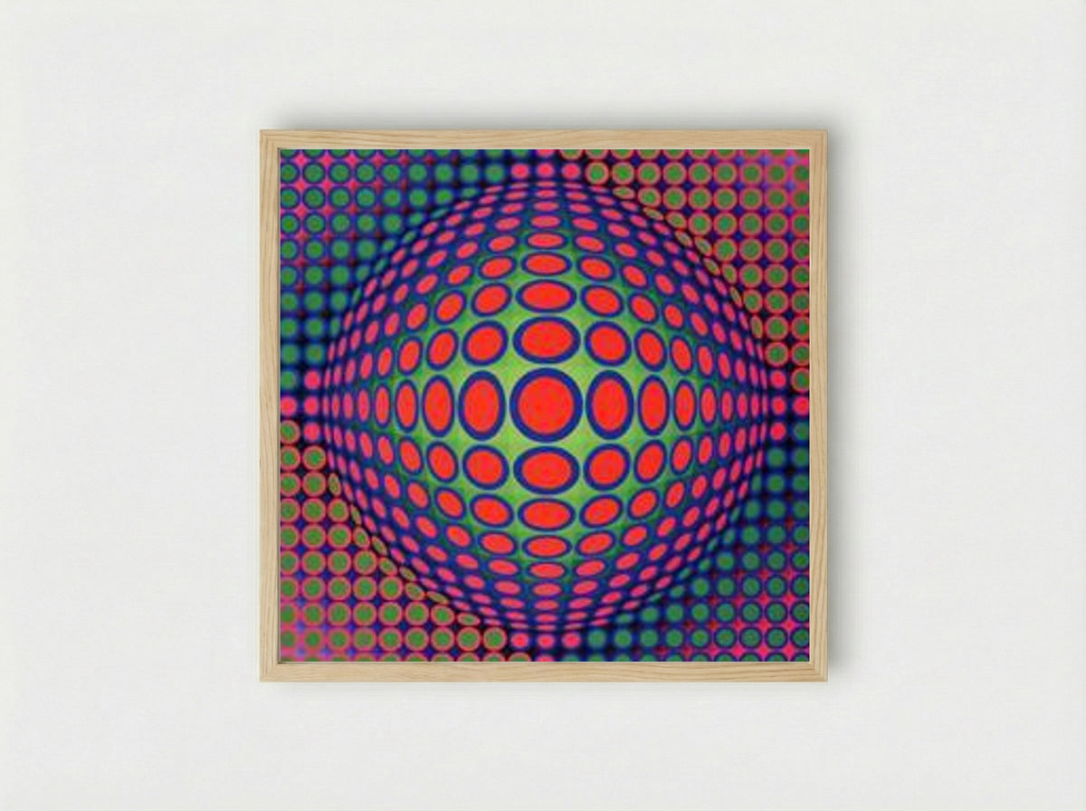 Vega 200 - Victor Vasarely - Framed Print Wood