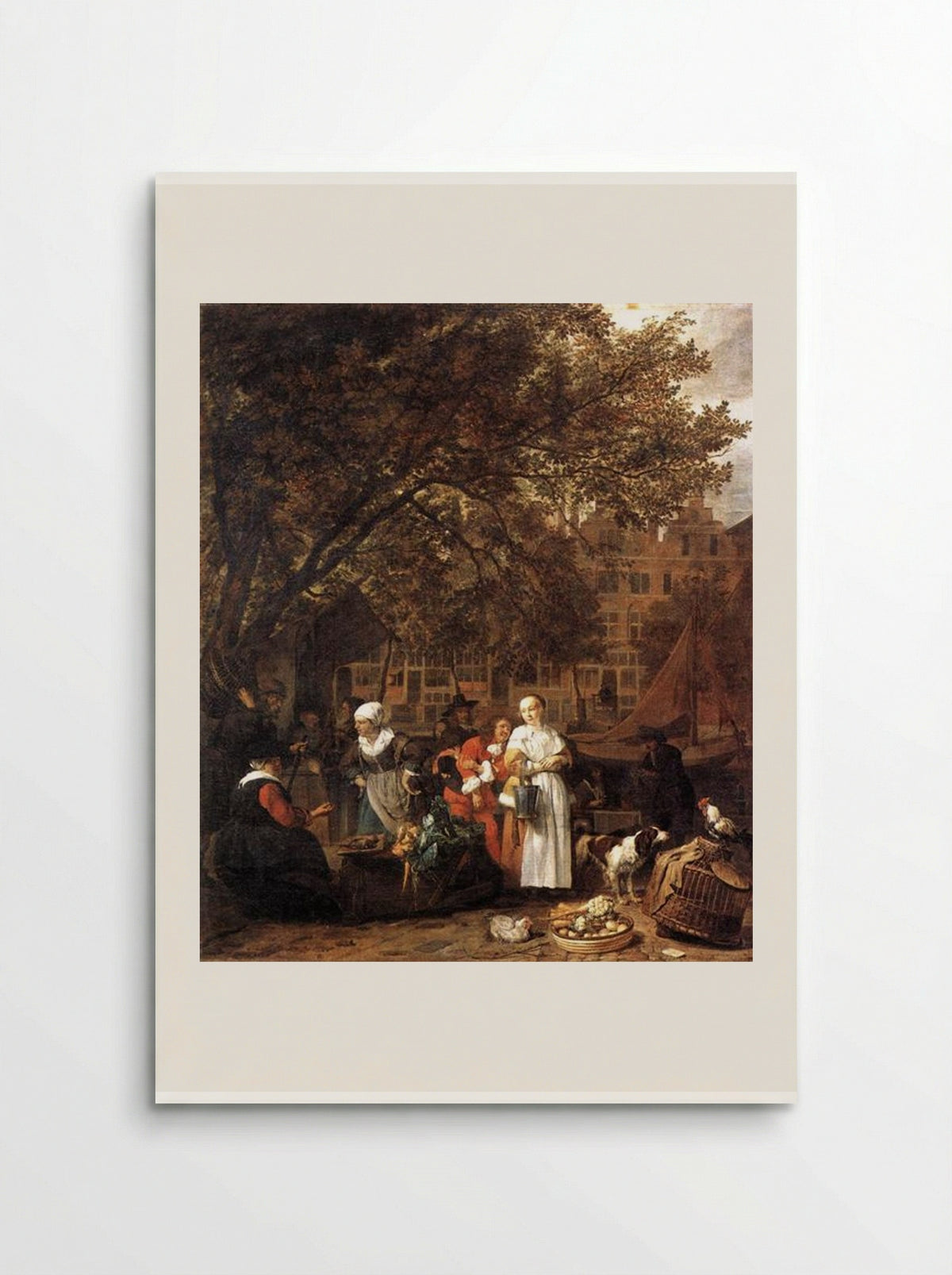 Vegetable Market in Amsterdam - Gabriel Metsu - Poster