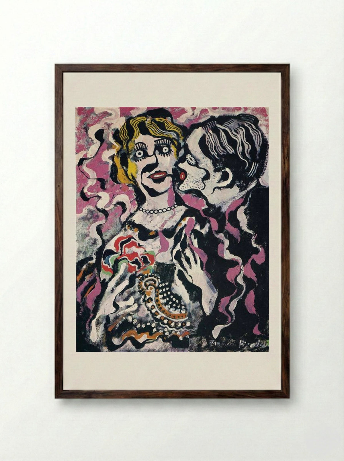 Veglione, Cannes - Francis Picabia - Framed Print Dark Wood