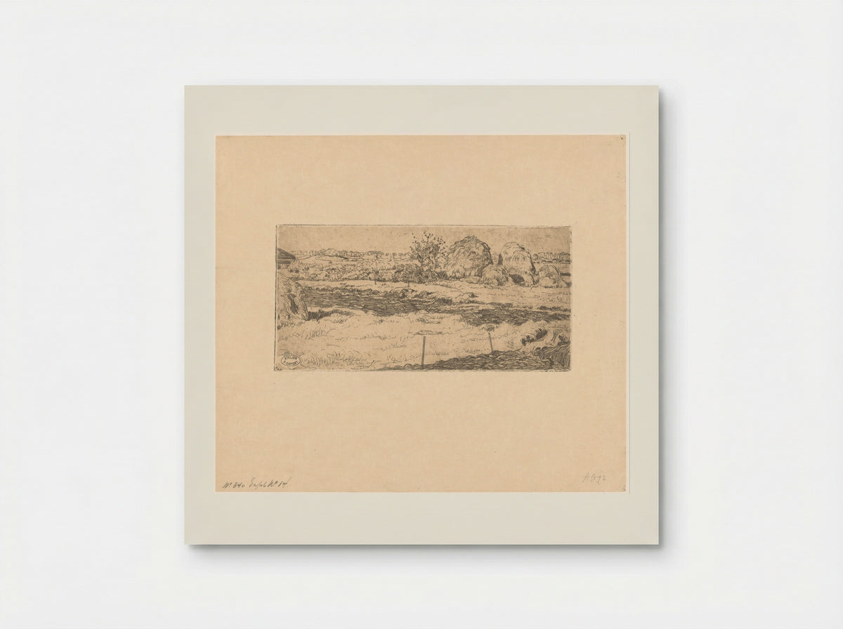 Veld met hooioppers (Field with Haystacks) - Pieter Dupont - Poster
