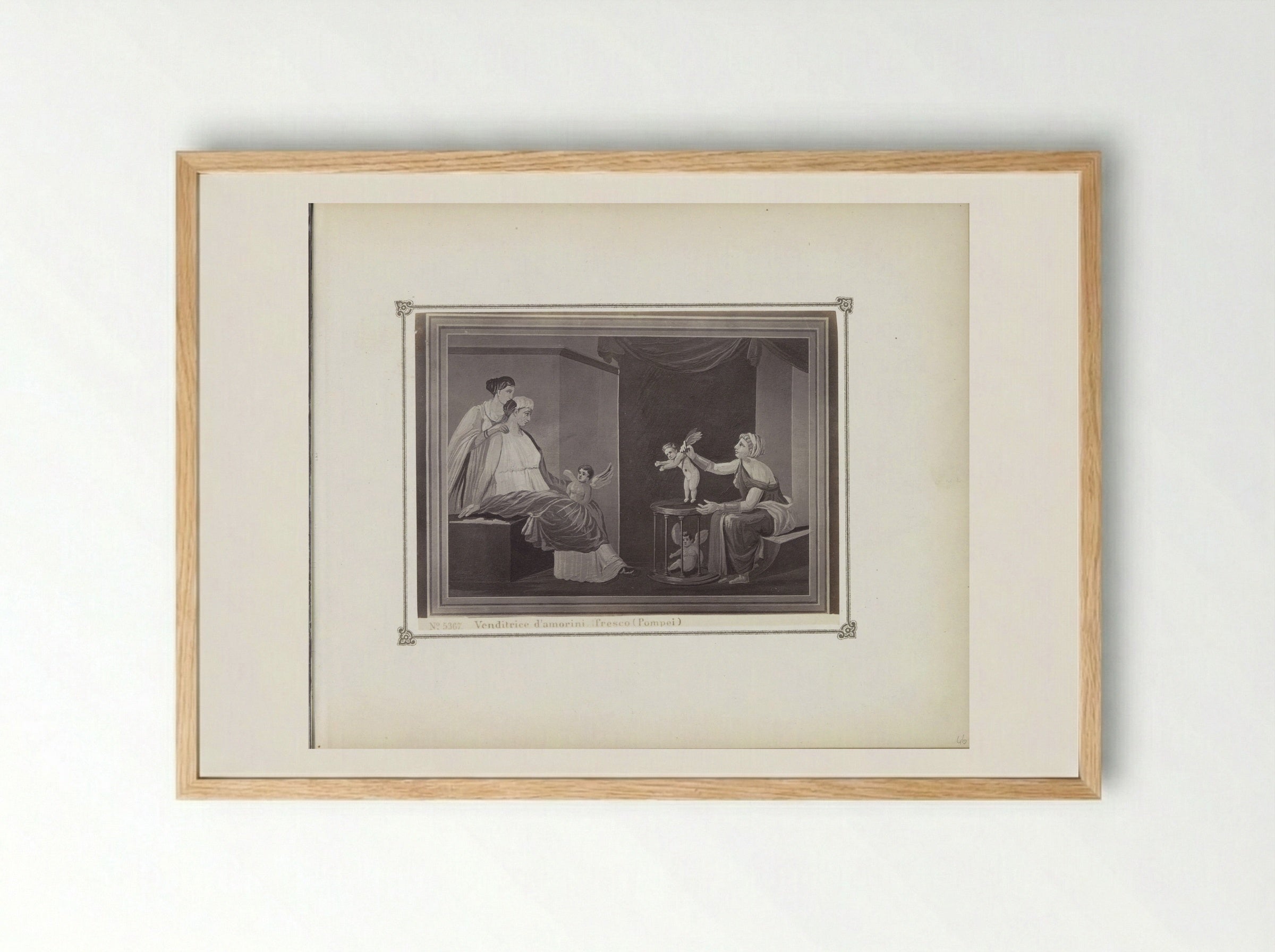 Venditrice d'amorini - Giorgio Sommer - Framed Print Wood