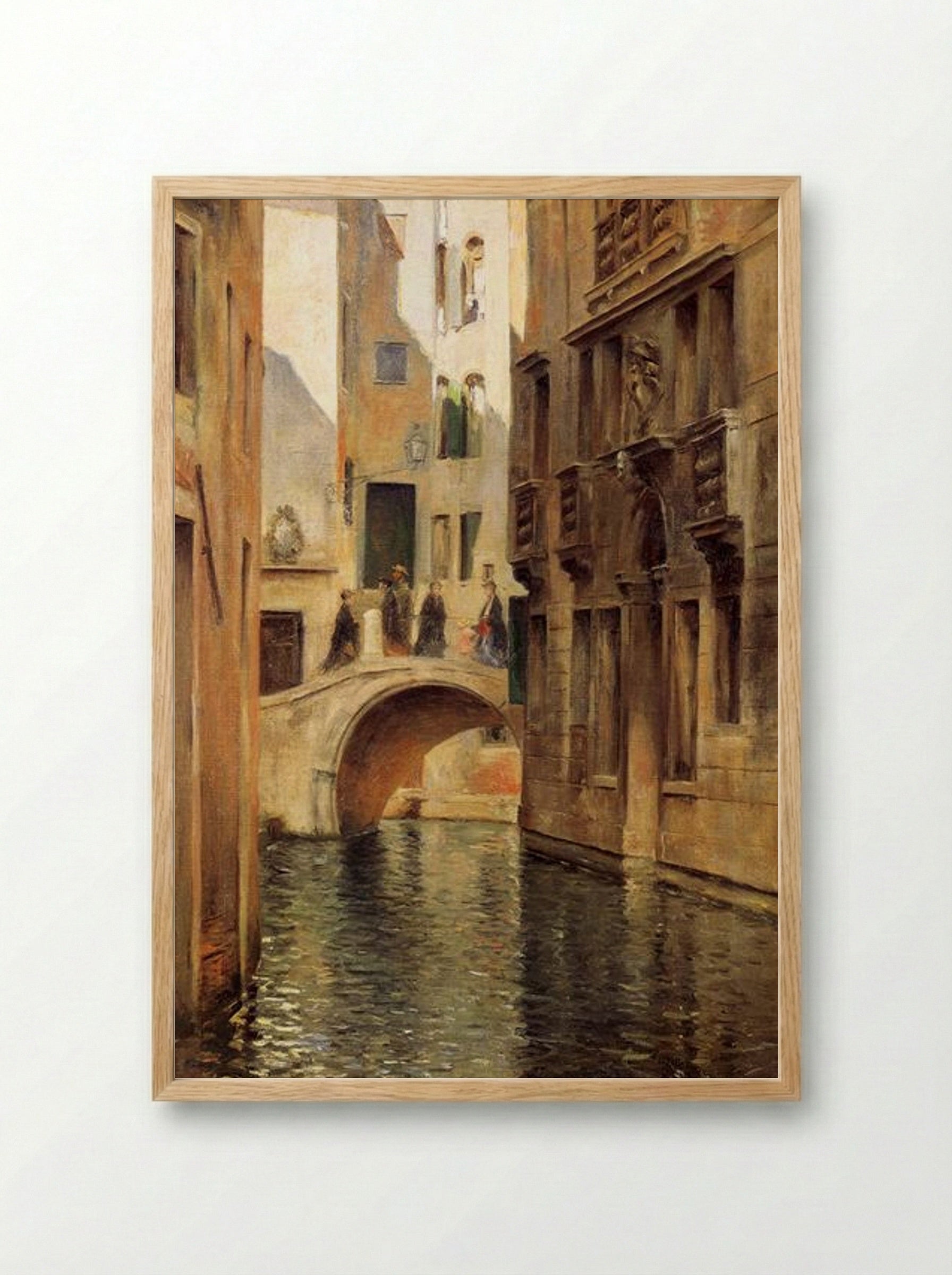 Venetian Canal - Julius LeBlanc Stewart - Framed Print Wood