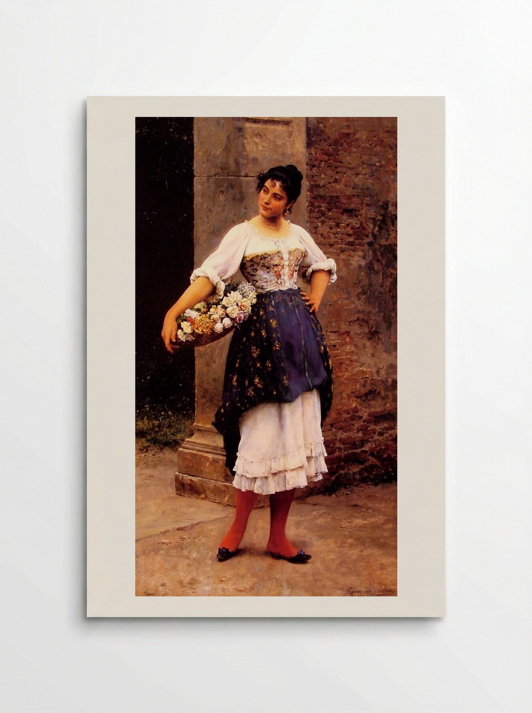 Venetian Flower Seller - Eugene de Blaas - Poster