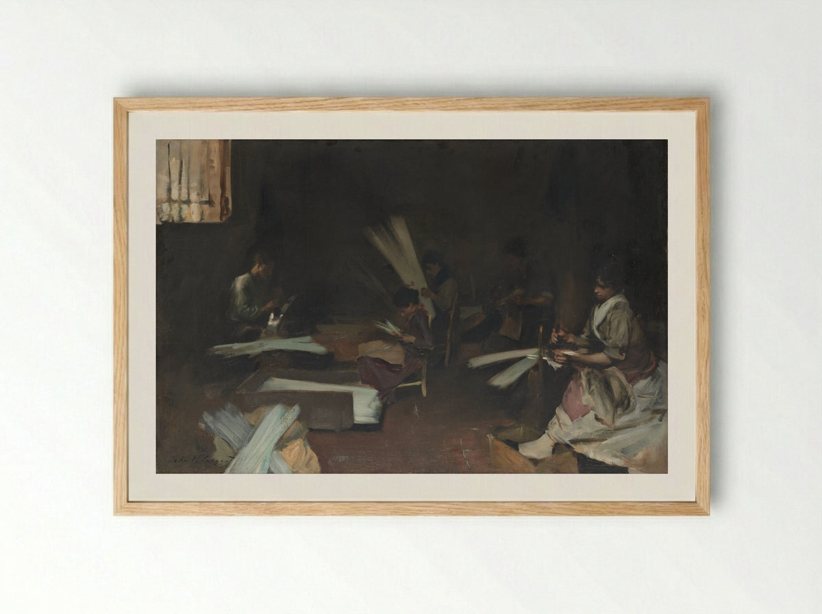 Venetian Glass Workers - John Singer Sargent - Framed Print Wood