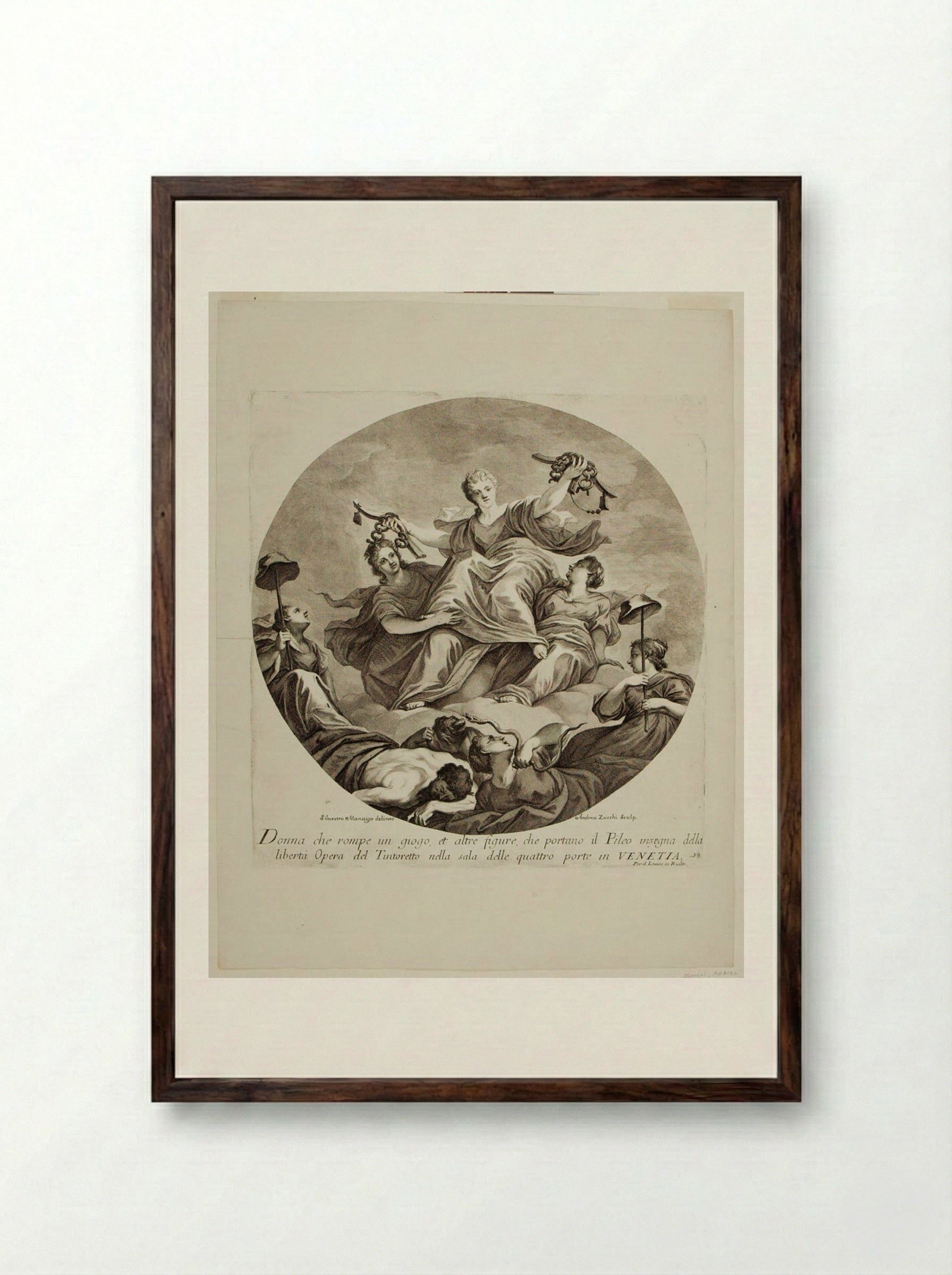 Venice Protector of Liberty - Andrea Zucchi - Framed Print Dark Wood