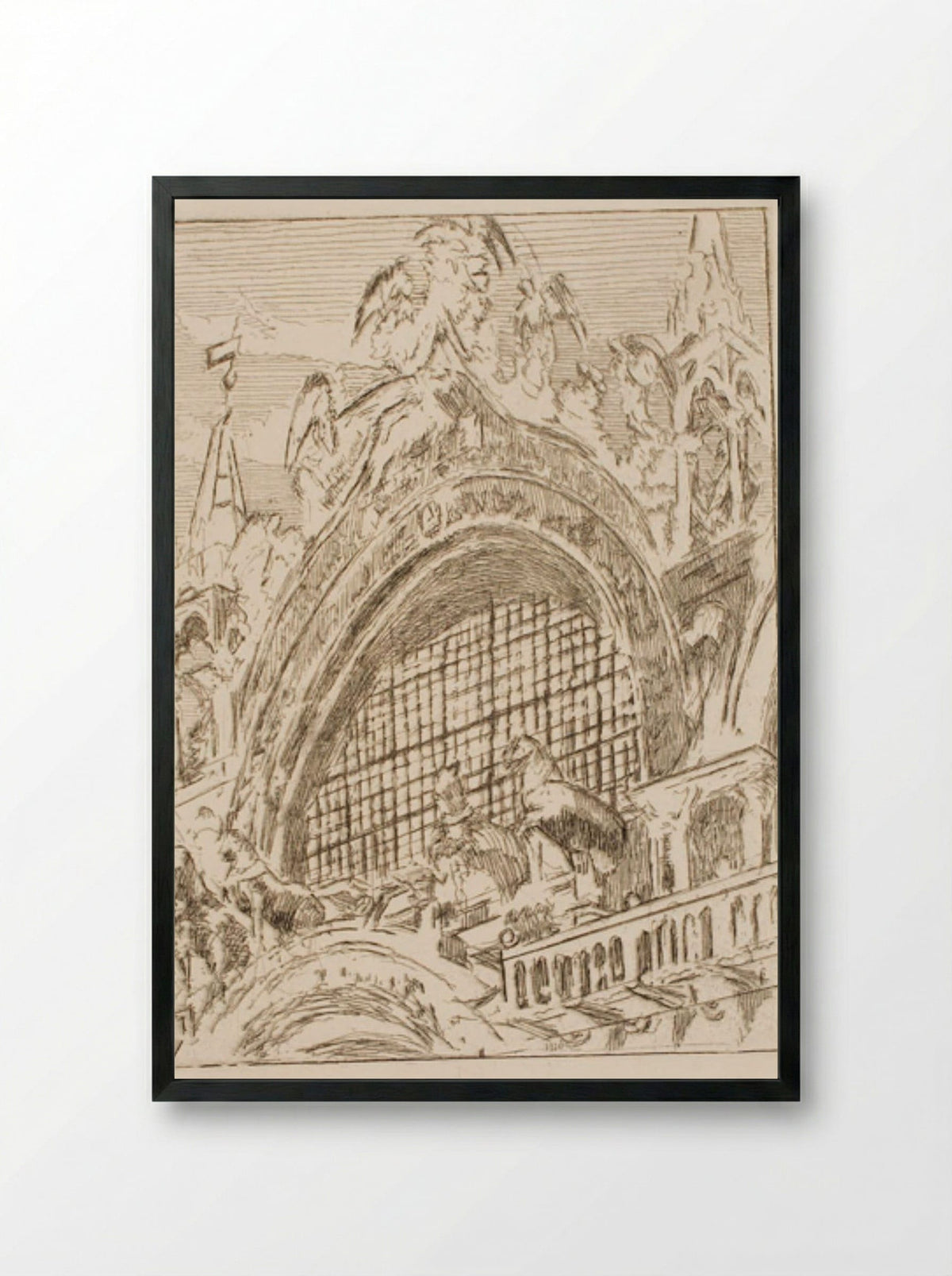 Venice, The Horses of St Marks (Fourth Version) - Walter Sickert - Framed Print Black