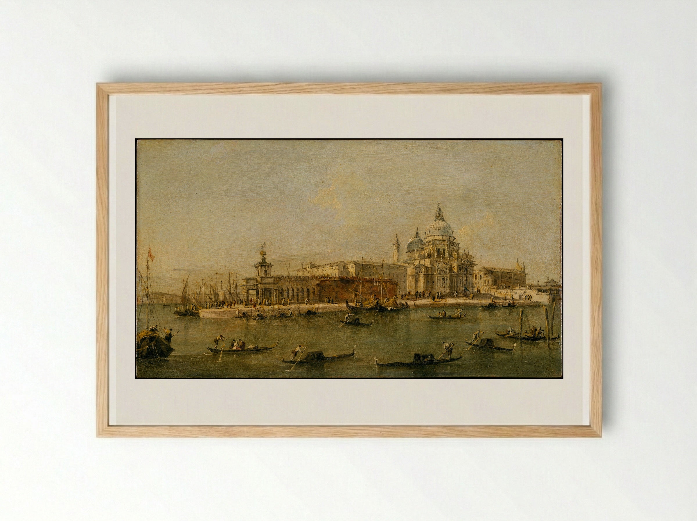 Venice: The Dogana and Santa Maria della Salute - Francesco Guardi - Framed Print Wood