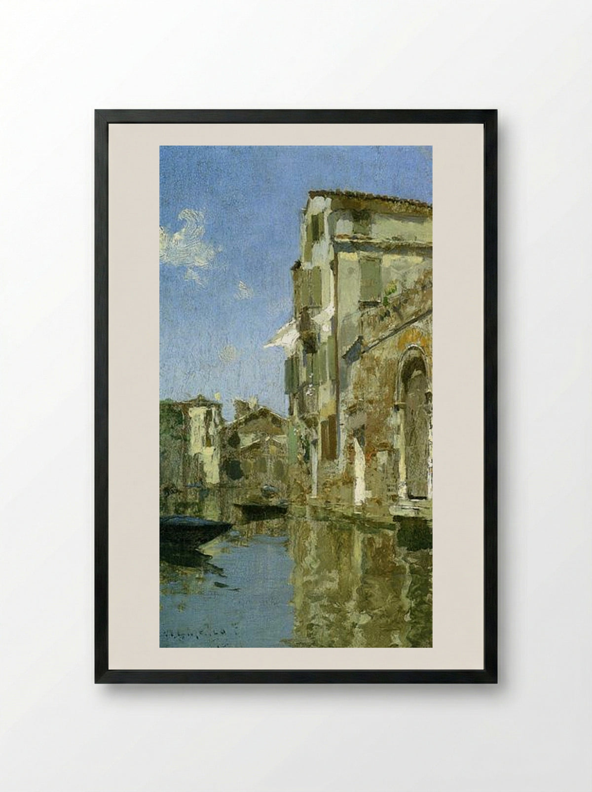 Venice - Willard Metcalf - Framed Print Black