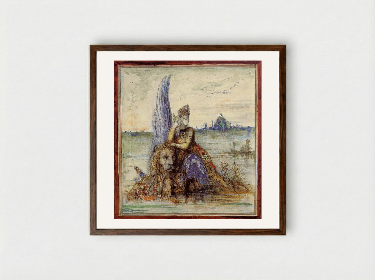 Venice - Gustave Moreau - Framed Print Dark Wood