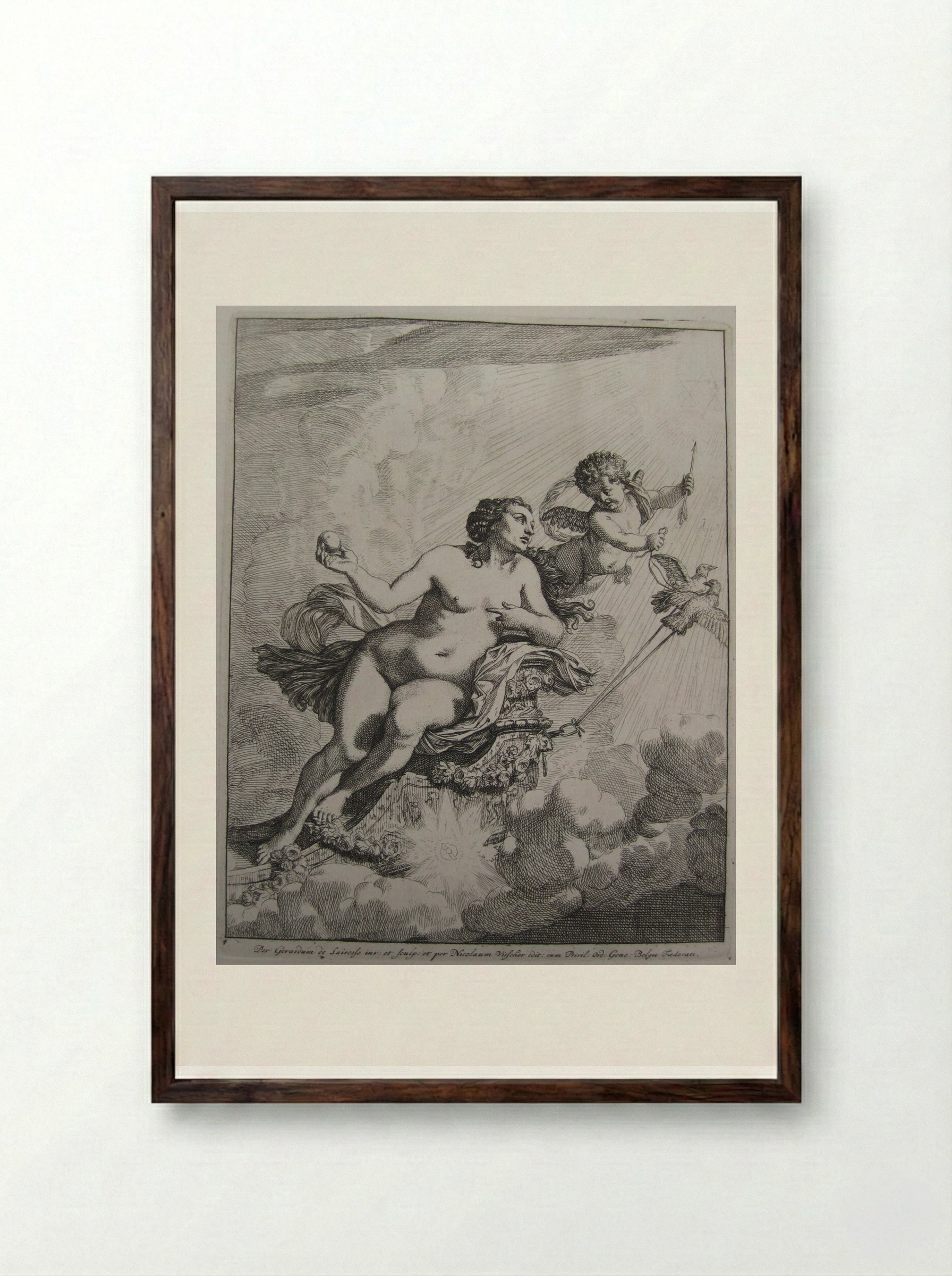 Venus Ascending to Olympus - Gérard de Lairesse - Framed Print Dark Wood