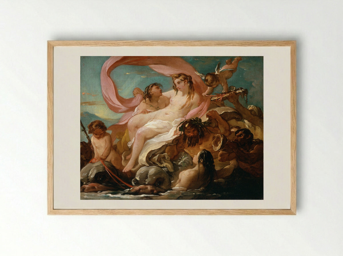 Venus Emerging from the Sea - Joseph-Marie Vien - Framed Print Wood