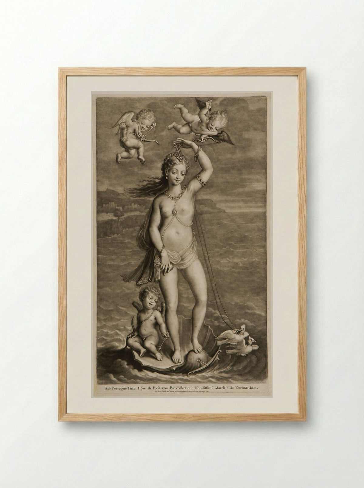 Venus Rising from the Sea - John Smith - Framed Print Wood