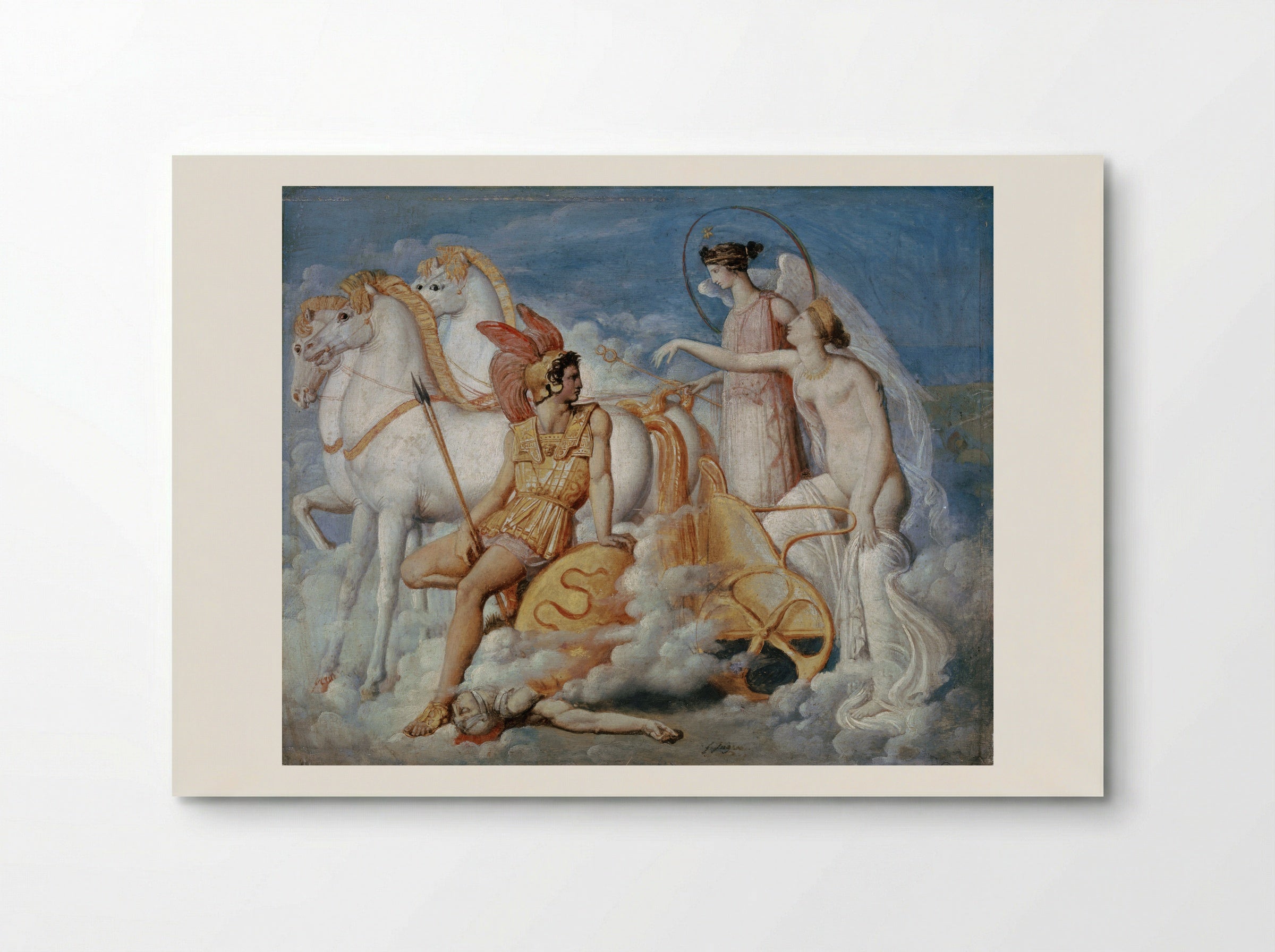 Venus, Wounded by Diomedes, Returns to Olympus - Jean Auguste Dominique Ingres - Poster