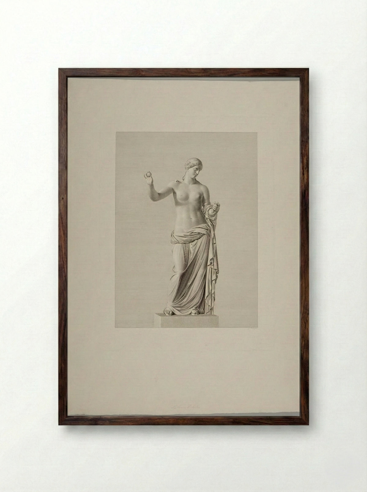 Venus of Arles - Johann Friedrich Wilhelm Müller - Framed Print Dark Wood