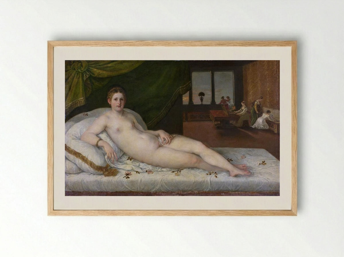 Venus of Urbino - Titian - Framed Print Wood