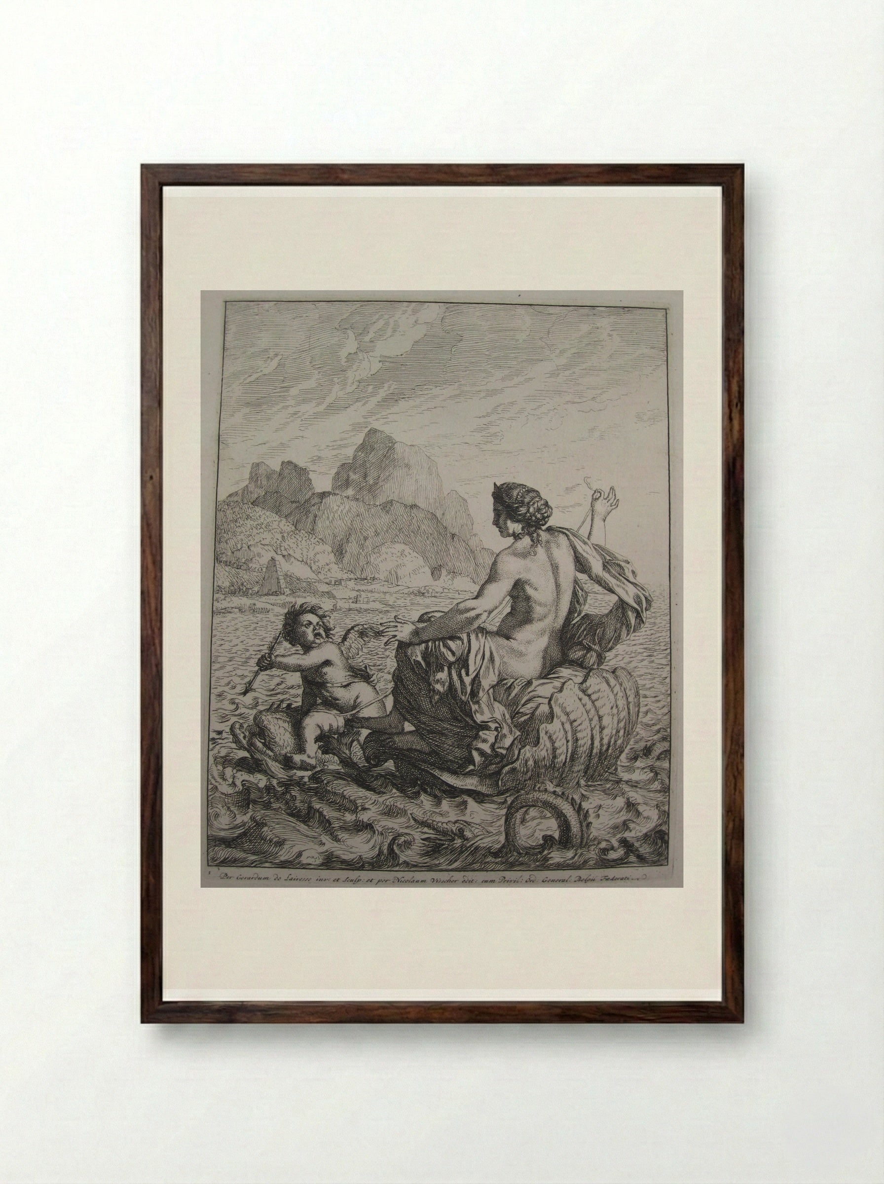 Venus on her way to Cyprus - Gérard de Lairesse - Framed Print Dark Wood