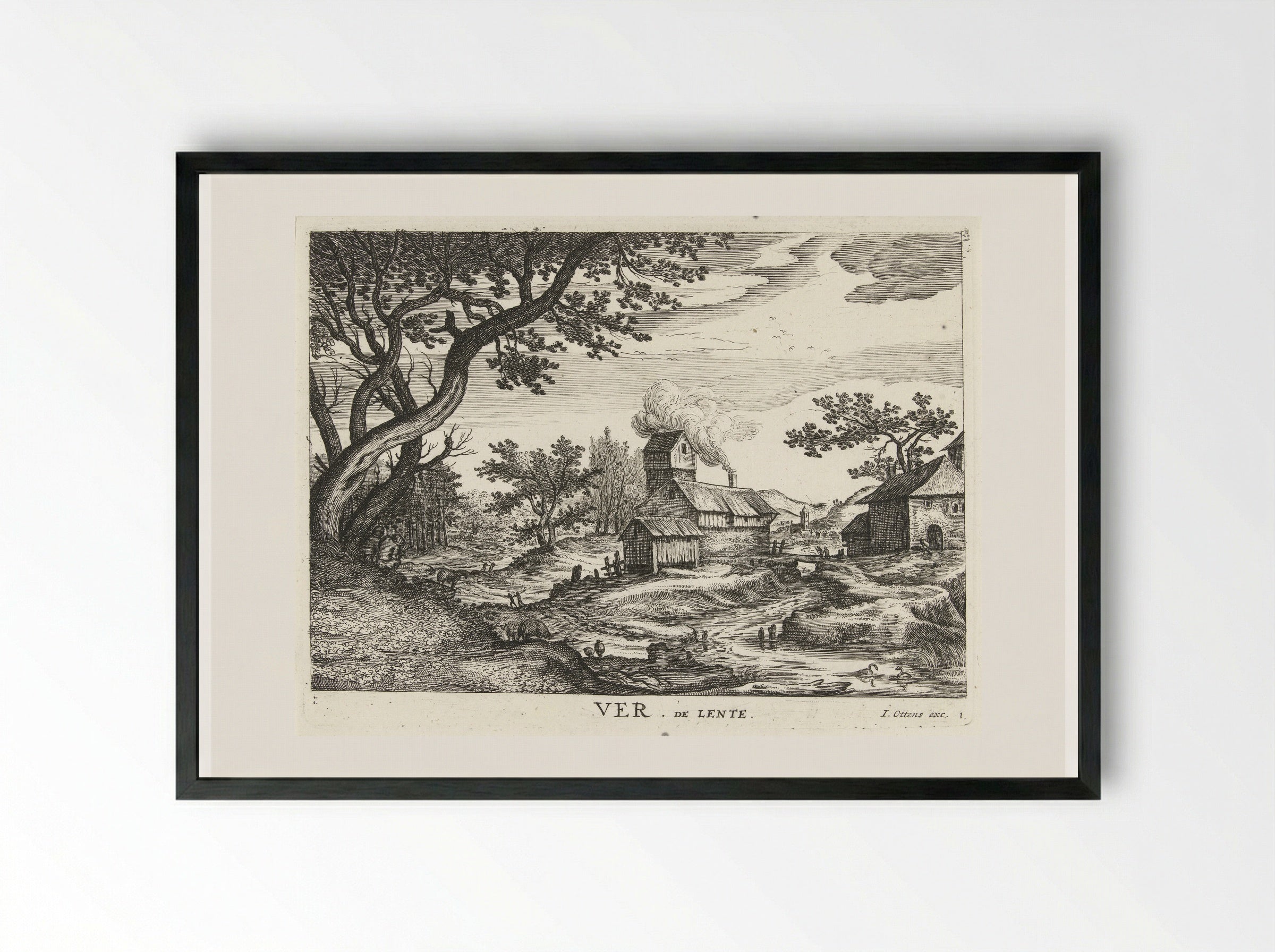 Ver (Spring) - Hendrick Hondius (I) - Framed Print Black