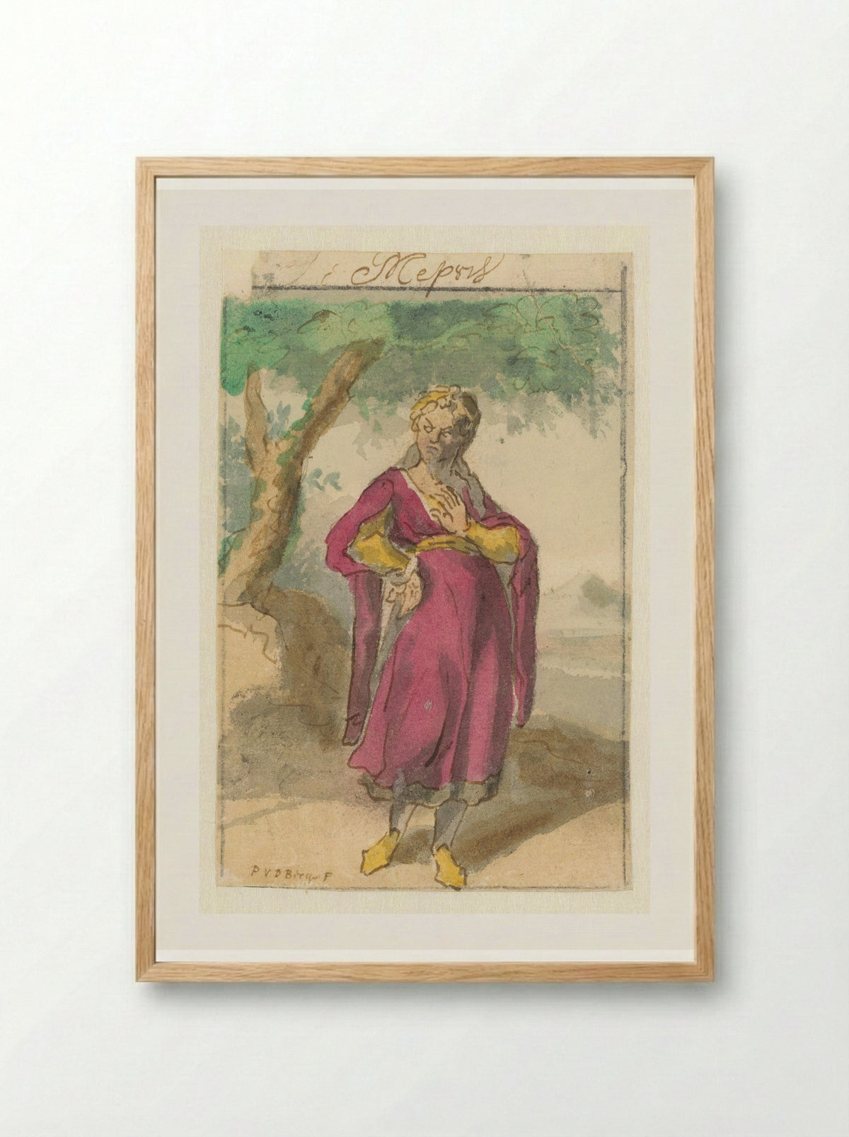 Verachting (Contempt) - Pieter van den Berge - Framed Print Wood