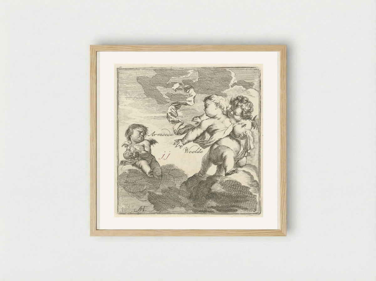 Verbeelding van armoede en weelde - Leonard Schenk - Framed Print Wood