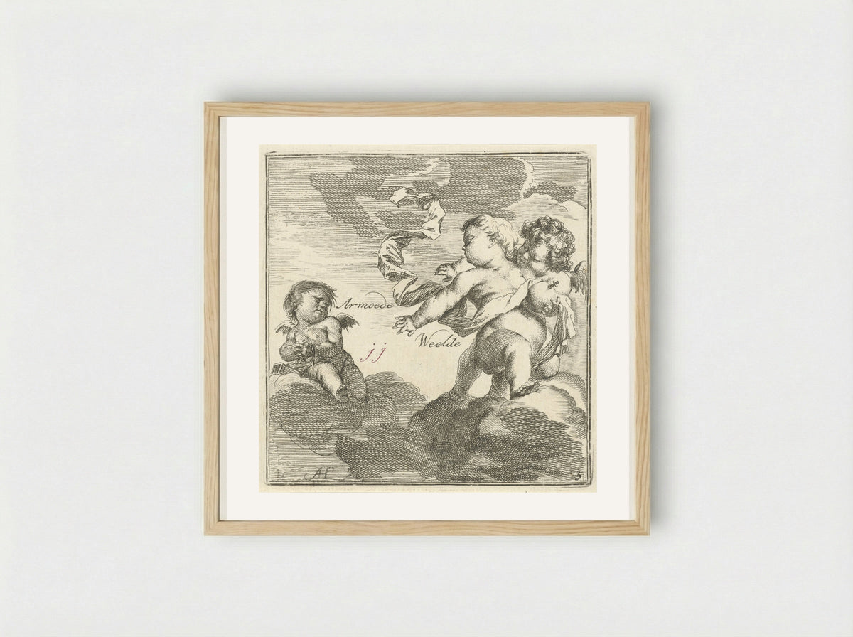 Verbeelding van armoede en weelde - Leonard Schenk - Framed Print Wood