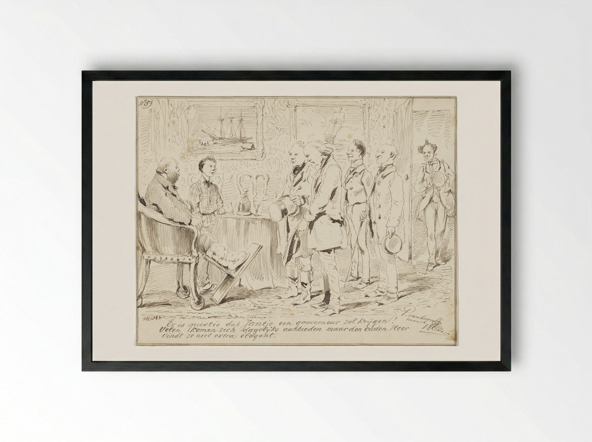 Verhaal van de jongen Jantje, nr. 5 - Pieter van Loon - Framed Print Black