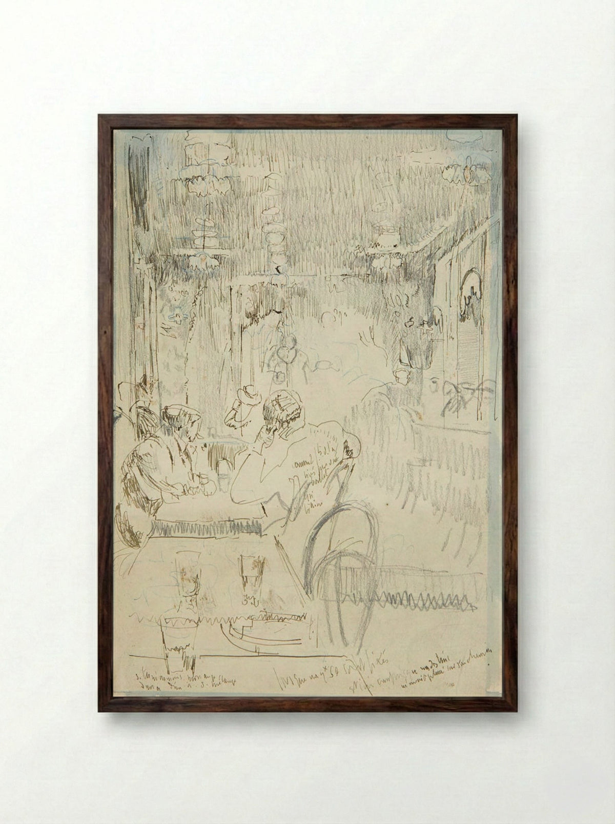Vernet's, Dieppe - Walter Sickert - Framed Print Dark Wood